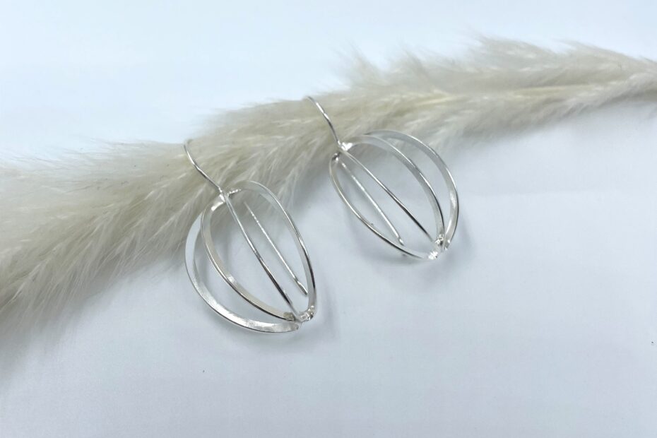 Κρεμαστά ασημένια σκουλαρίκια